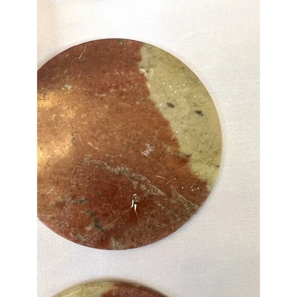 Royal Set of 6 Hand Carved Marble Bar Coaster with Hand-painted Elephant Design - Picture 7 of 7